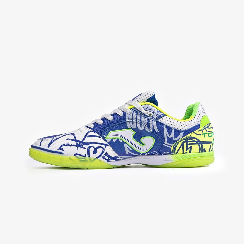 Chuteira de Futsal Joma Top Flex Pito Masculino Azul e Verde