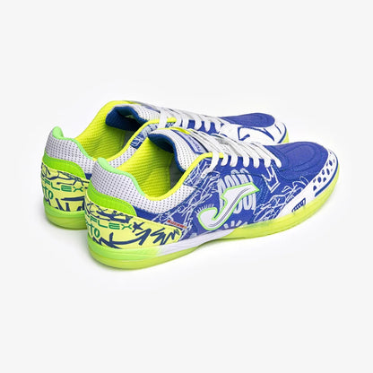 Chuteira de Futsal Joma Top Flex Pito Masculino Azul e Verde