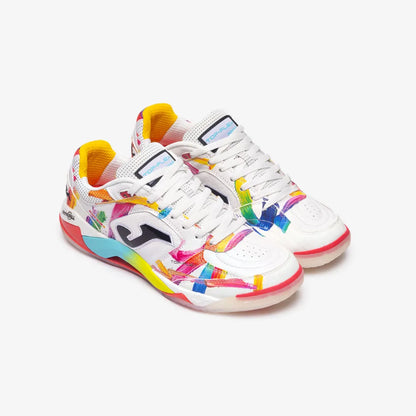 Chuteira de Futsal Joma Top Flex Plus Graffiti Masculina Branco